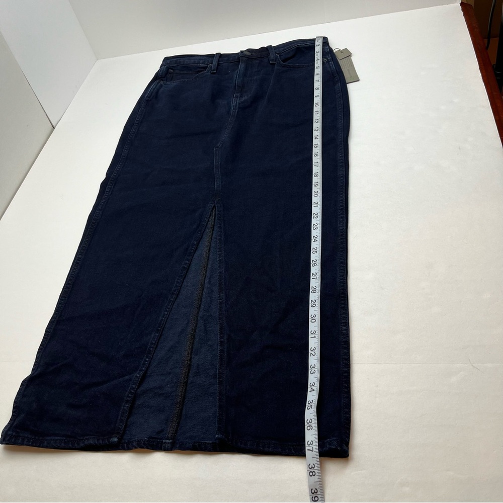 Hudson Jeans Reconstructed Skirt Womens Size 30 Dark‎ Blue Denim Zipper NEW - Picture 10 of 12